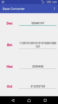 Base Converter android App screenshot 0